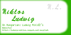 miklos ludwig business card